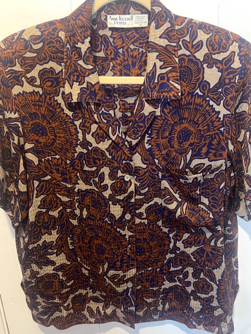 Anne Klein Petites Silk Blouse, size 12